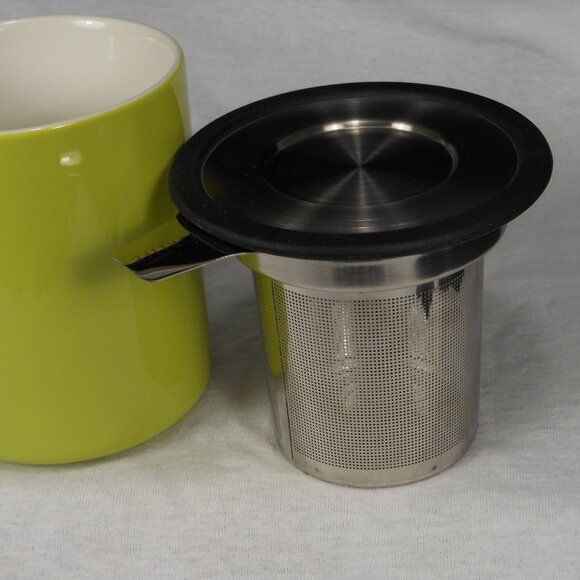 Tea cup with lid and stainless steel strainer, FORLIFE - Picture 4 of 6